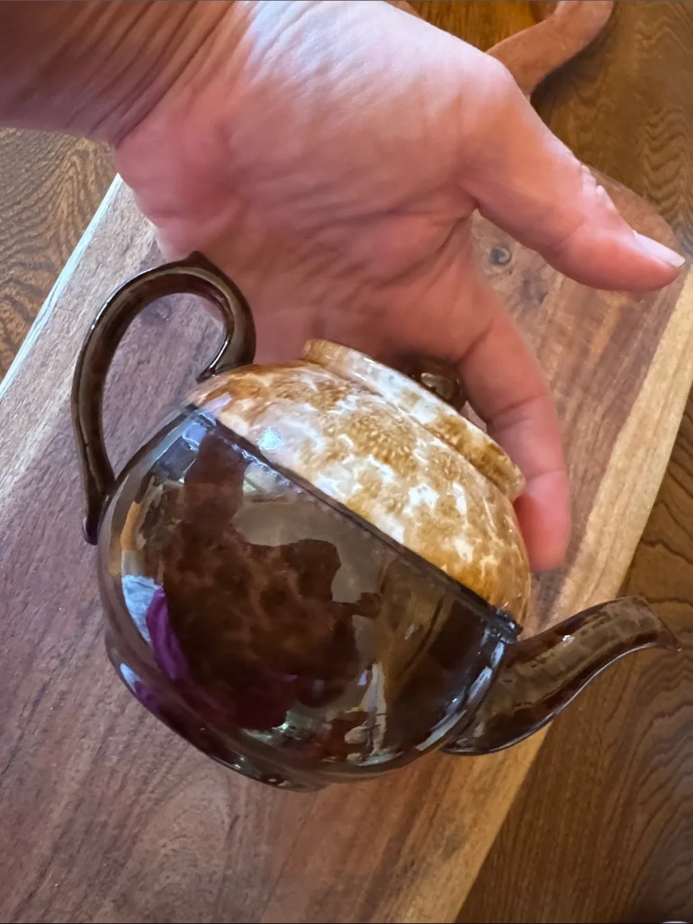 VTG Arthurwood Ceramic Teapot with Amber Glaze